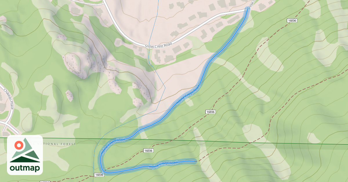 Map of Alpine Crags Road