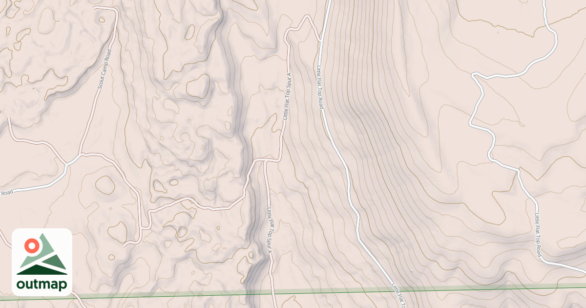 Map of LITTLE FLAT TOP