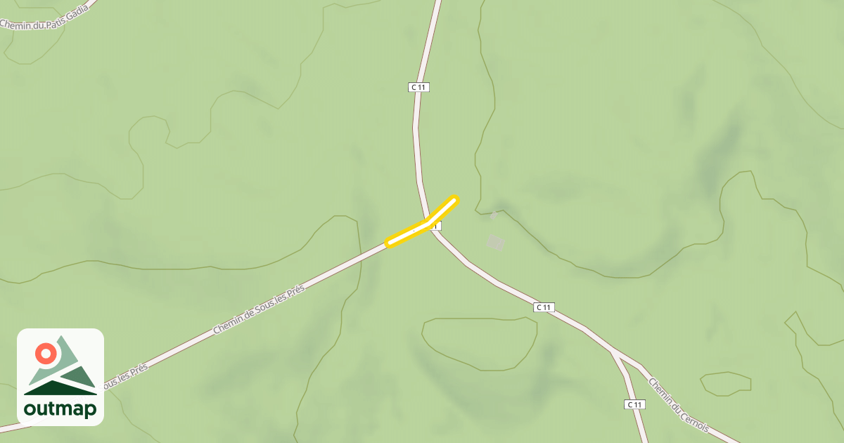 Map of Chemin de Sous les Prés