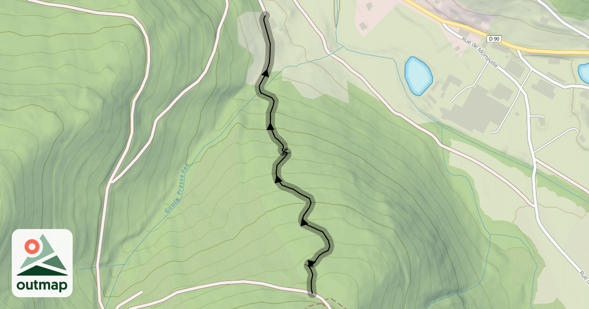 Map of DH Piste Bleue