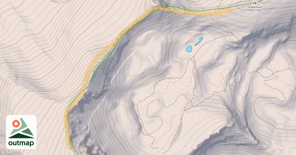 Map of Cody Bowl Traverse