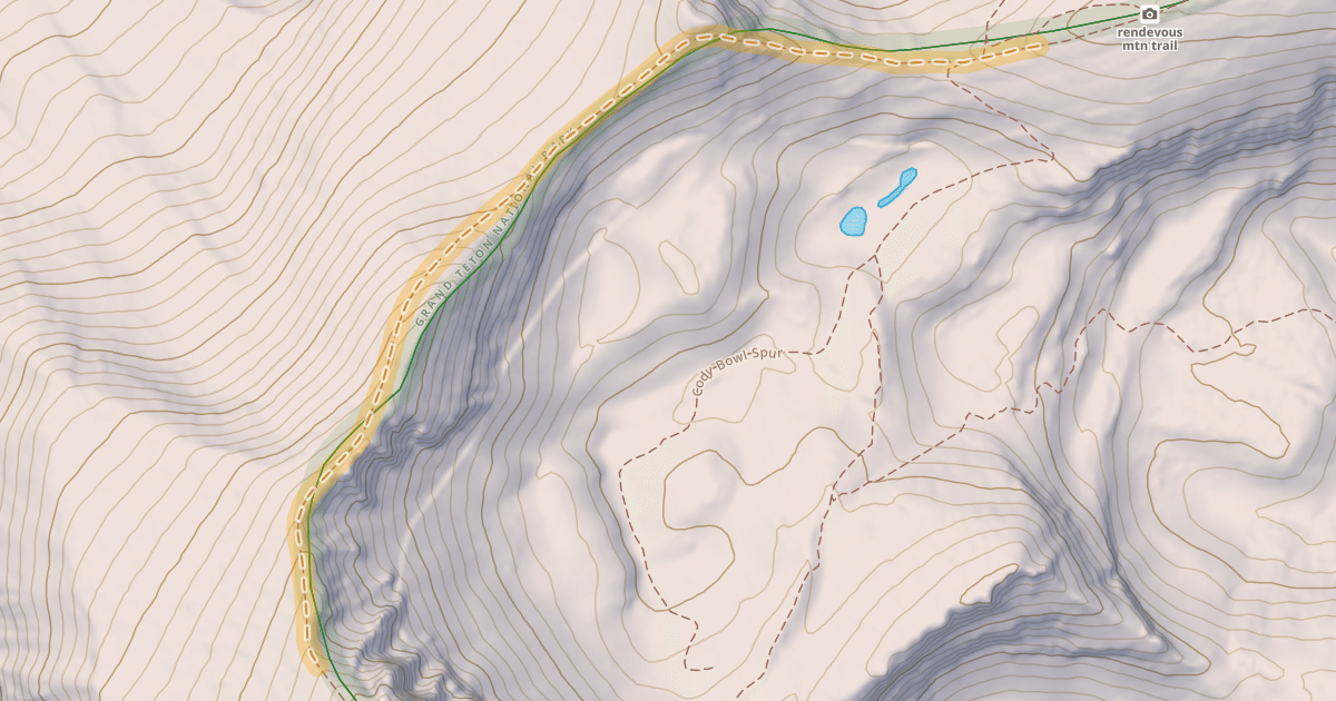 Map preview of Cody Bowl Traverse