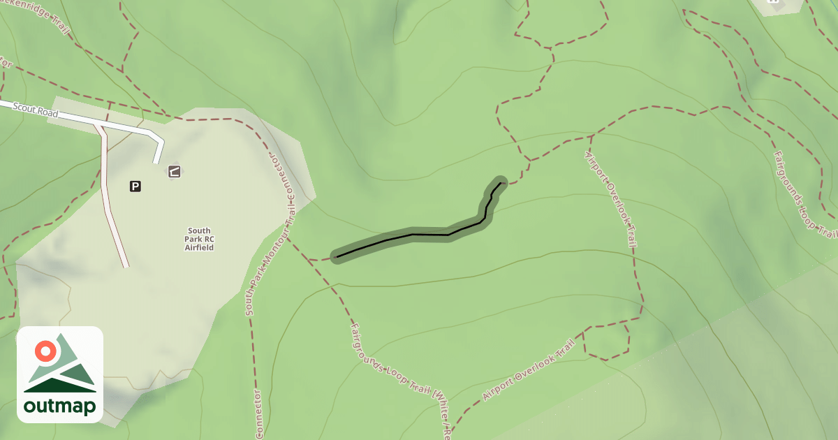Map of Old Fairgrounds Trail [White / Red Dot]