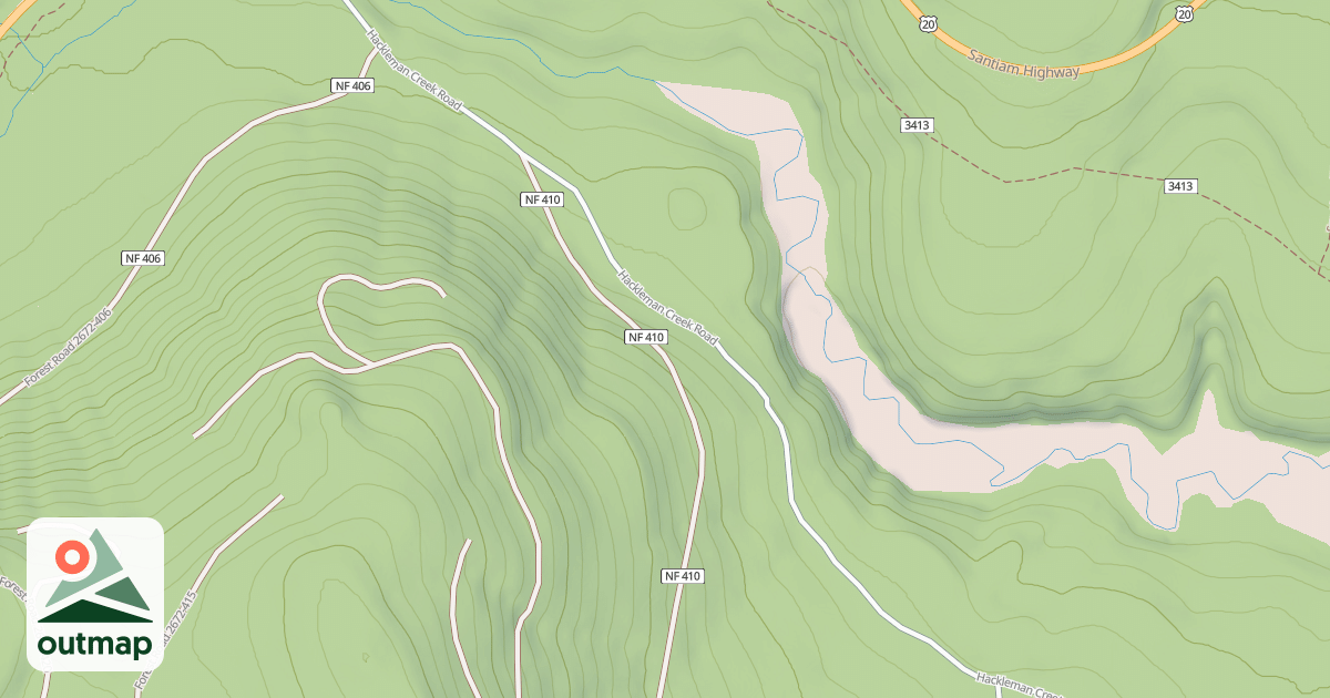 Map of HACKLEMAN CREEK
