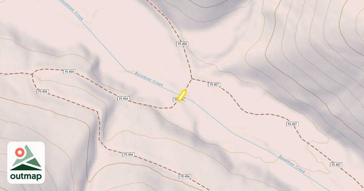 Map of Bozeman Creek Trail