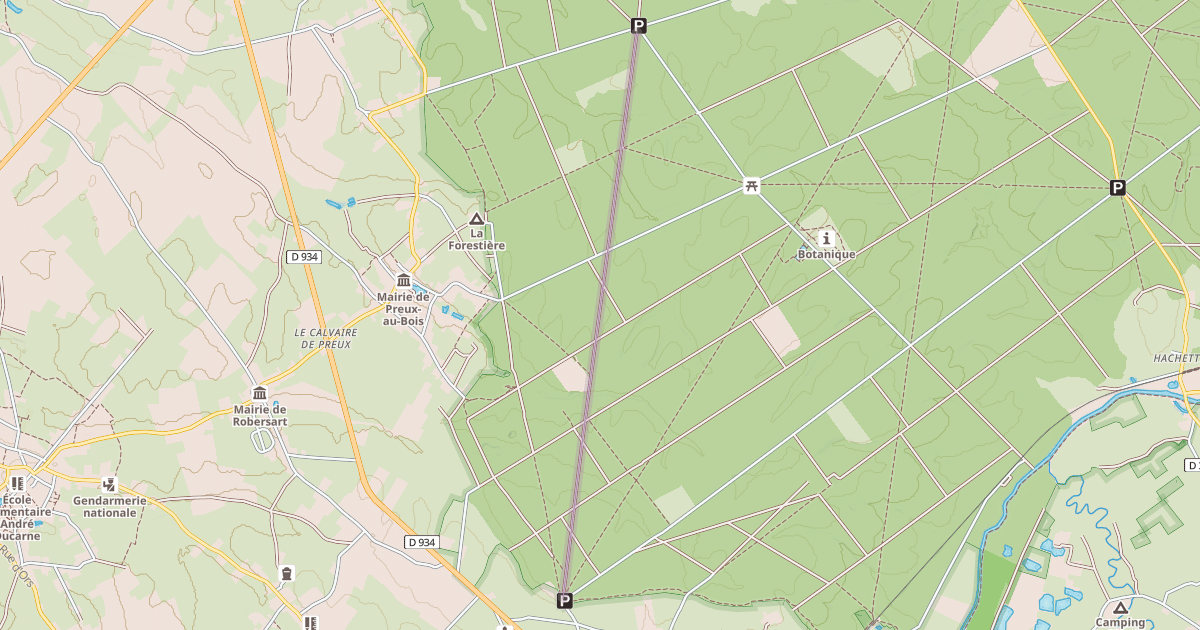 Map preview of Route Duhamel