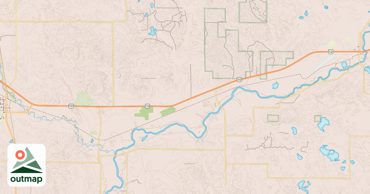 Map of Pere Marquette State Trail