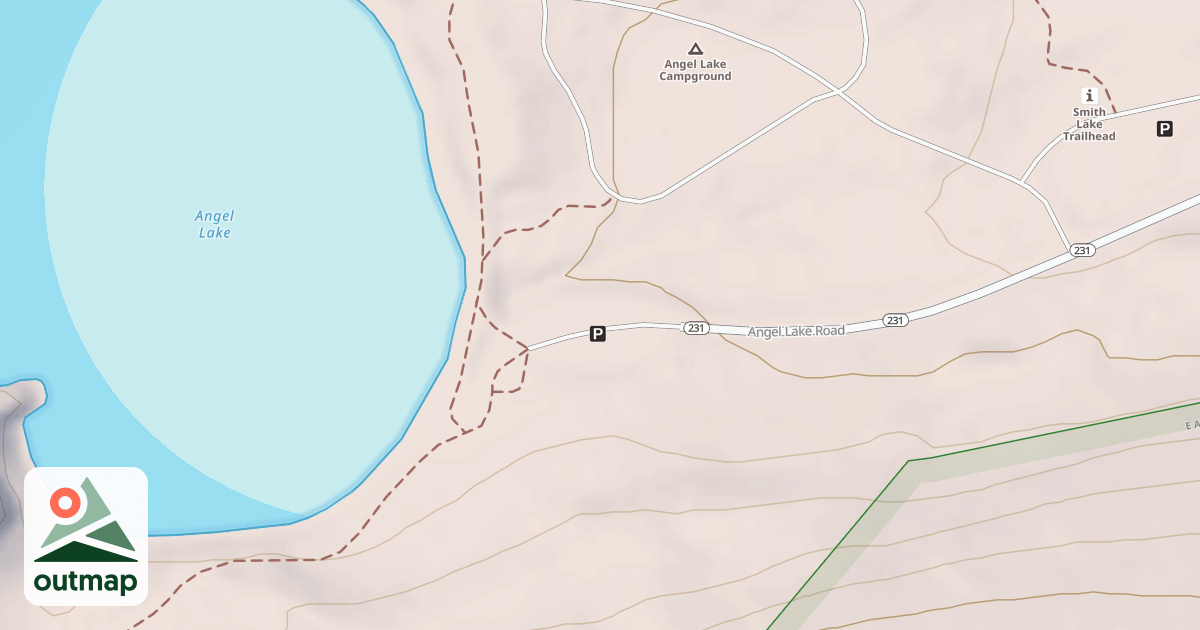 Map of ANGEL LAKE PARKING AREA