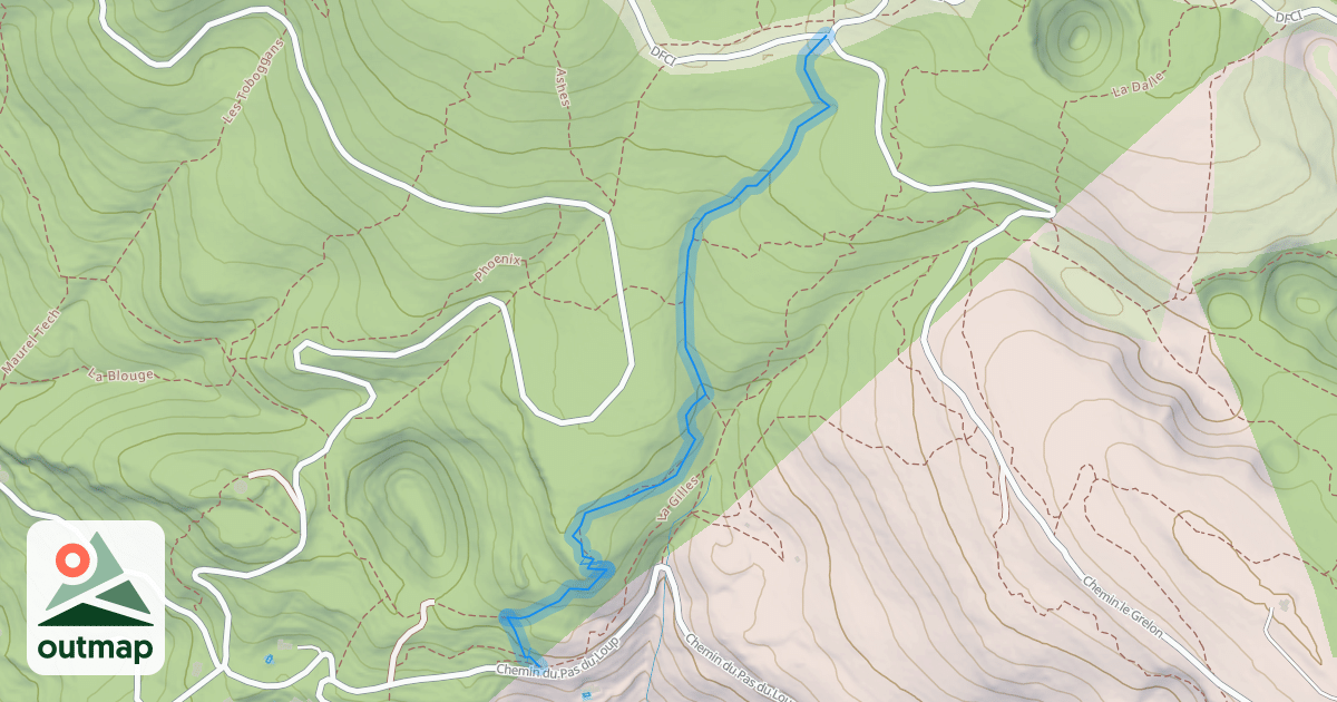 Map of Le Canyon
