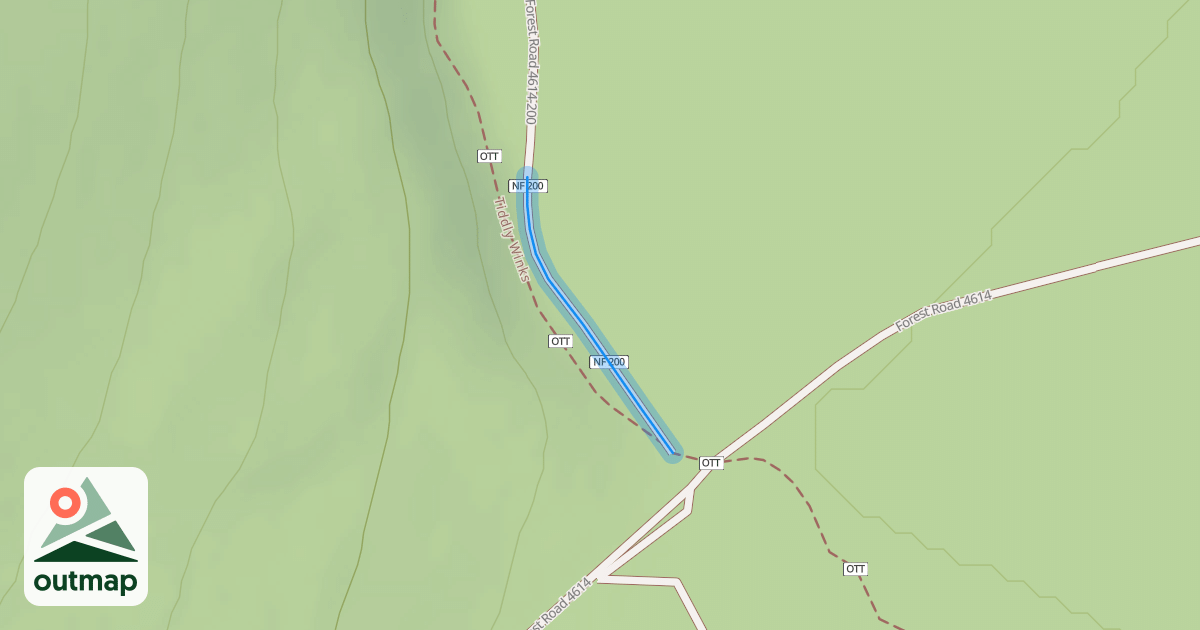 Map of Forest Road 4614-200