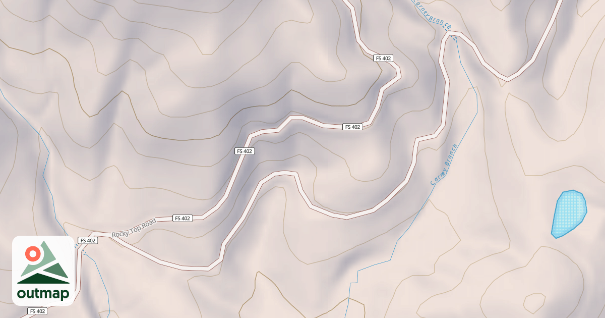 Map of ROCKY TOP SPUR