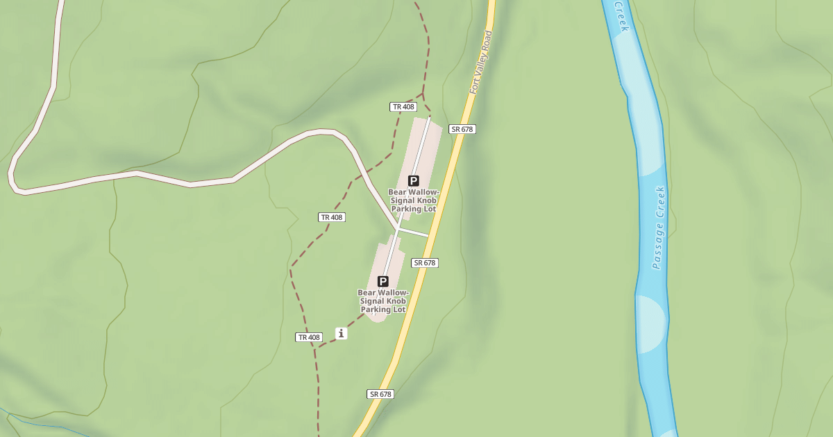 Map preview of SIGNAL KNOB - PARKING LOT