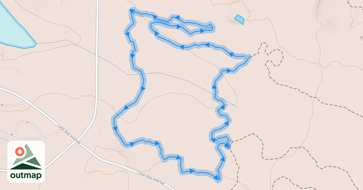Map of Clear Bay Mountain Bike Trails Yellow Loop