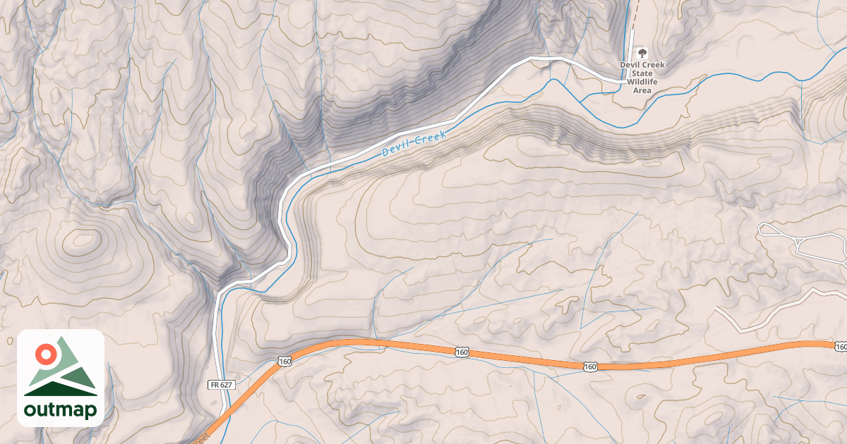Map of DEVIL CRK