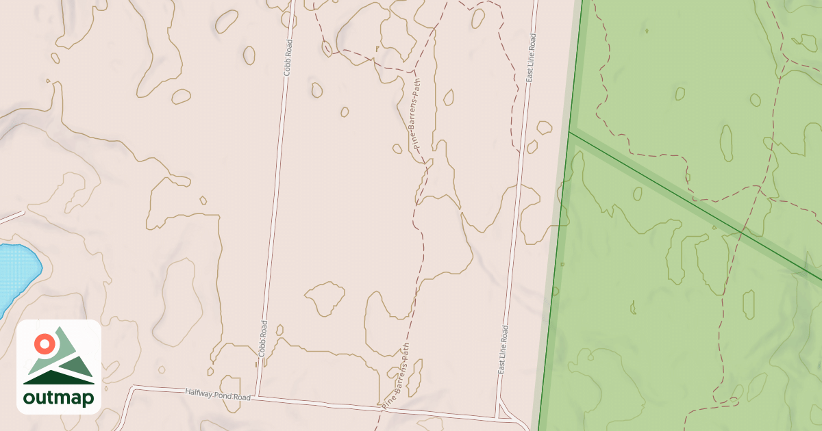 Map of Pine Barren Path