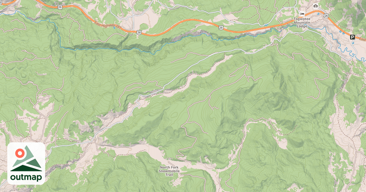 Map of FLAGSTAFF CREEK SNOWMOBILE TRA