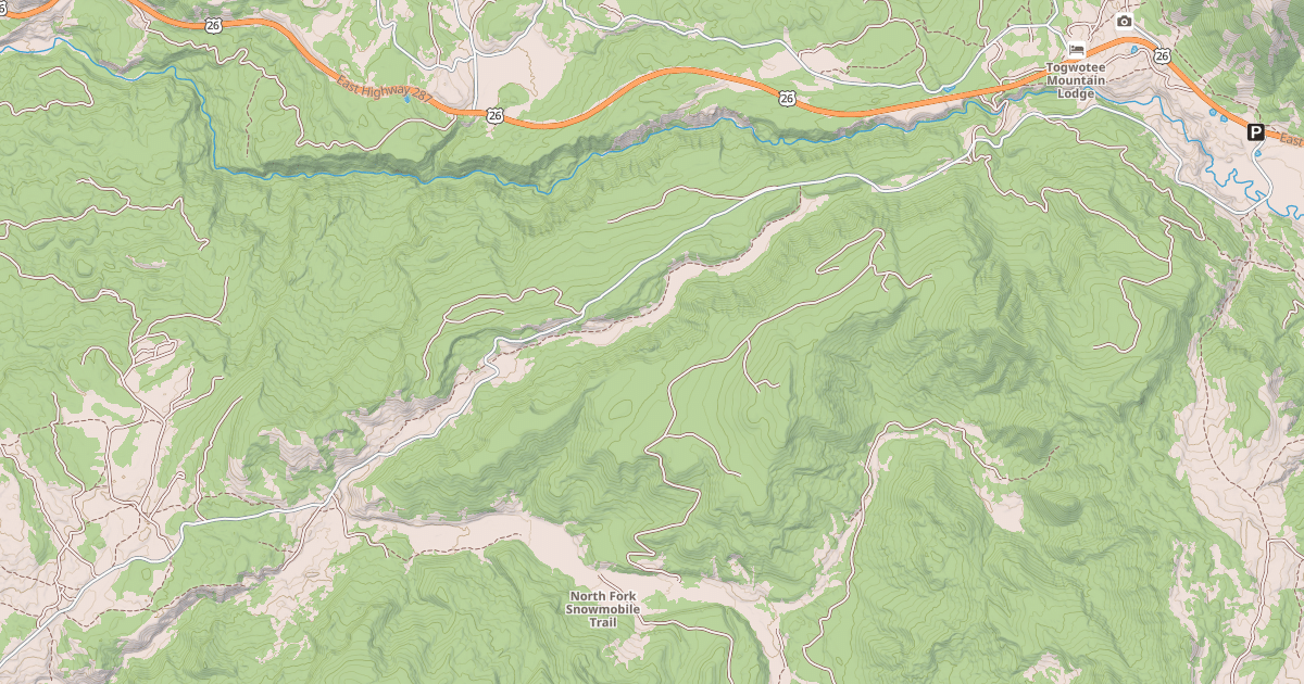 Map preview of FLAGSTAFF CREEK SNOWMOBILE TRA