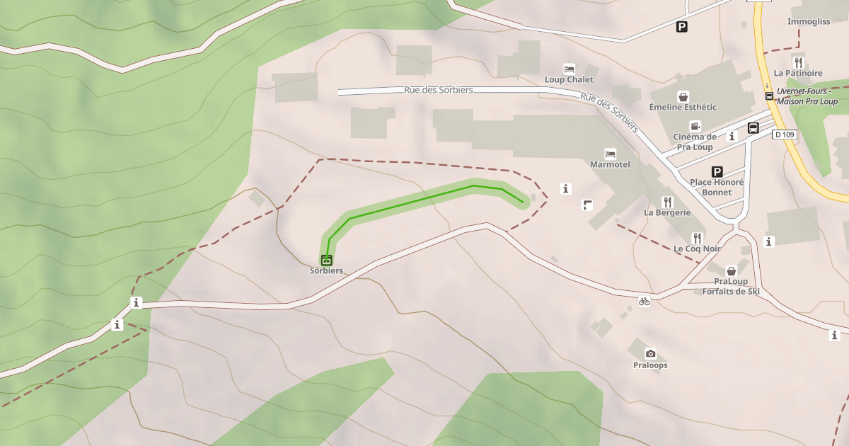 Map preview of Sorbiers