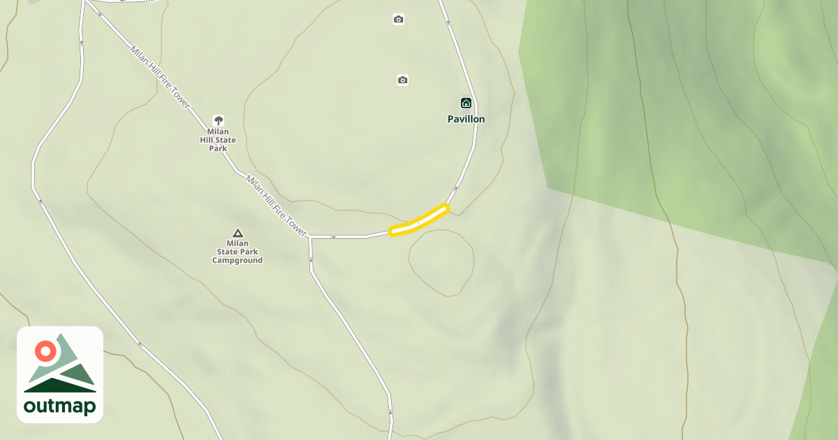 Map of Milan Hill Fire Tower