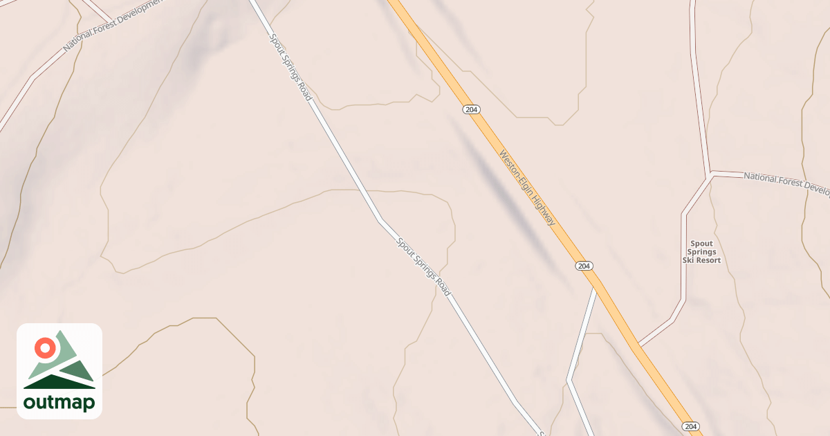 Map of SPOUT SPRGS REC RES HWY LOOP