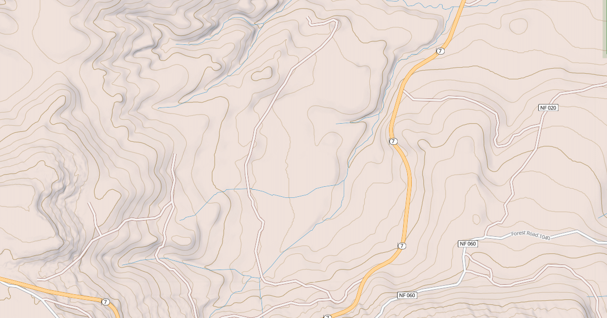 Map preview of USFS National Forest System Roads {88B32F73-122A-479B-ADE5-54DD34EF9737}