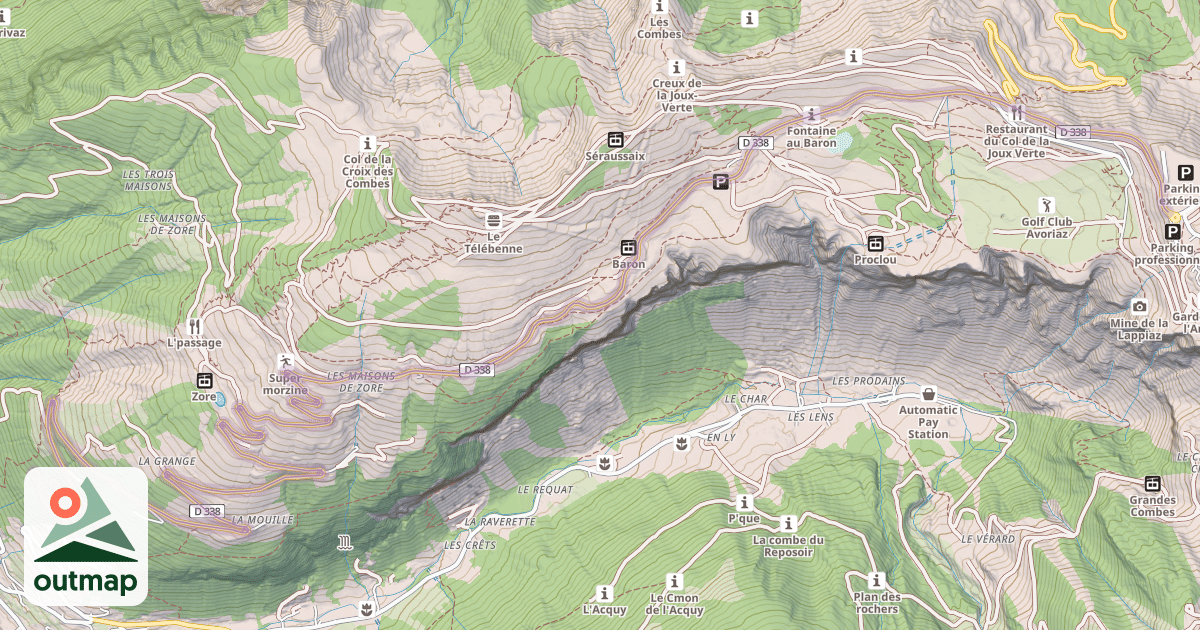 Map of Route d'Avoriaz