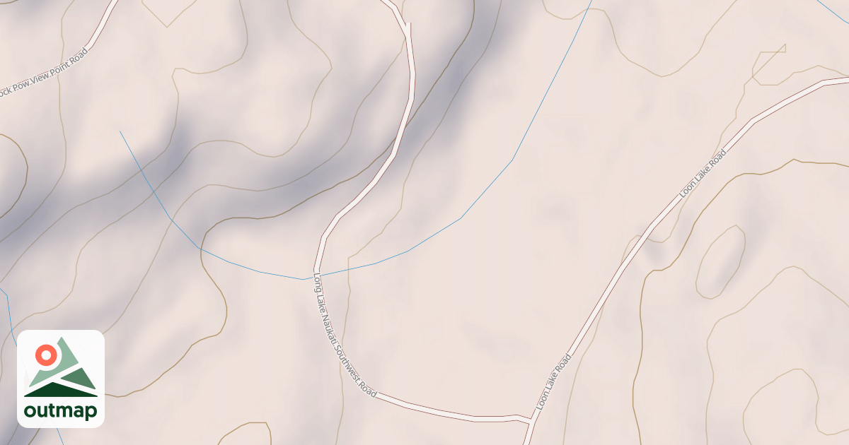 Map of LONG LAKE NAUKATI SOUTHWEST