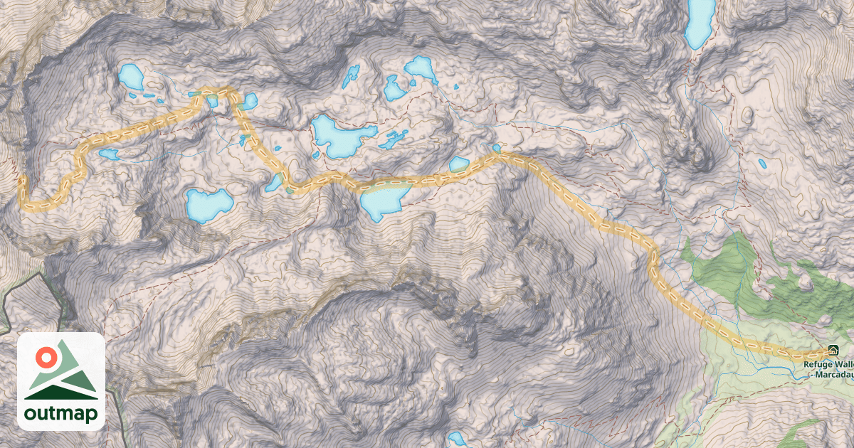 Map of Col de Cambalès — Refuge Wallon-Marcadau