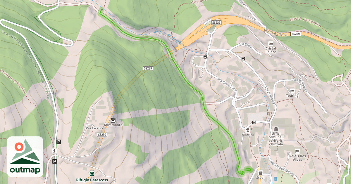 Map of (85) Skiweg Campiglio