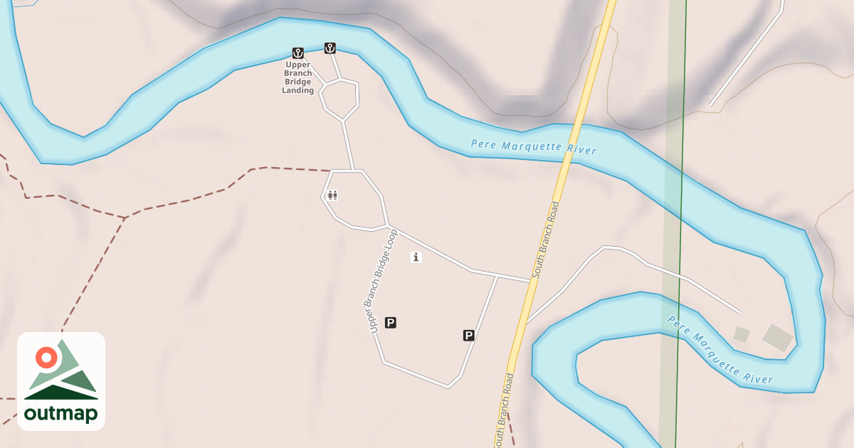 Map of UPPER BRANCH BRIDGE