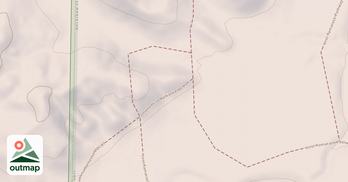 Map of Tomahawk To Kalkaska Mccct