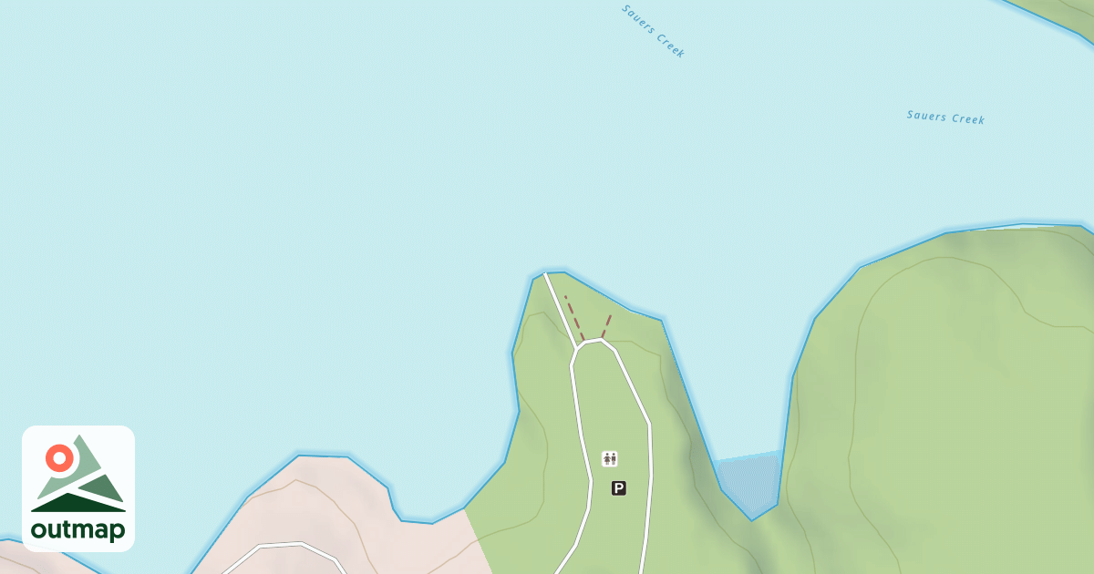 Map of COVE CREEK BOAT RAMP