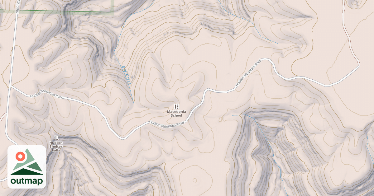 Map of HUDSON MOUNTAIN