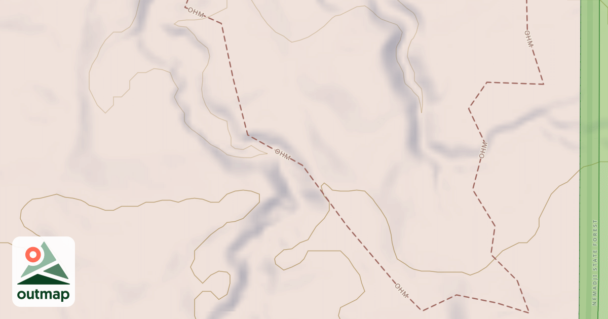 Map of Straight Arrows Trail in Carlton