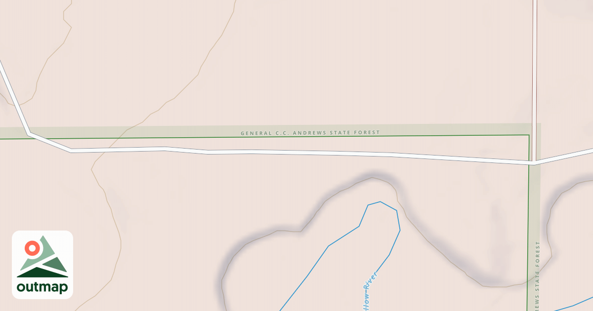 Map of General C.C. Andrews State Forest Trails