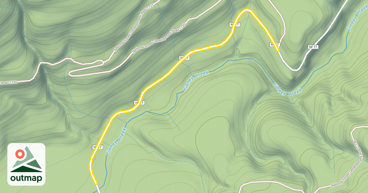 Map of Finney-Cumberland Road