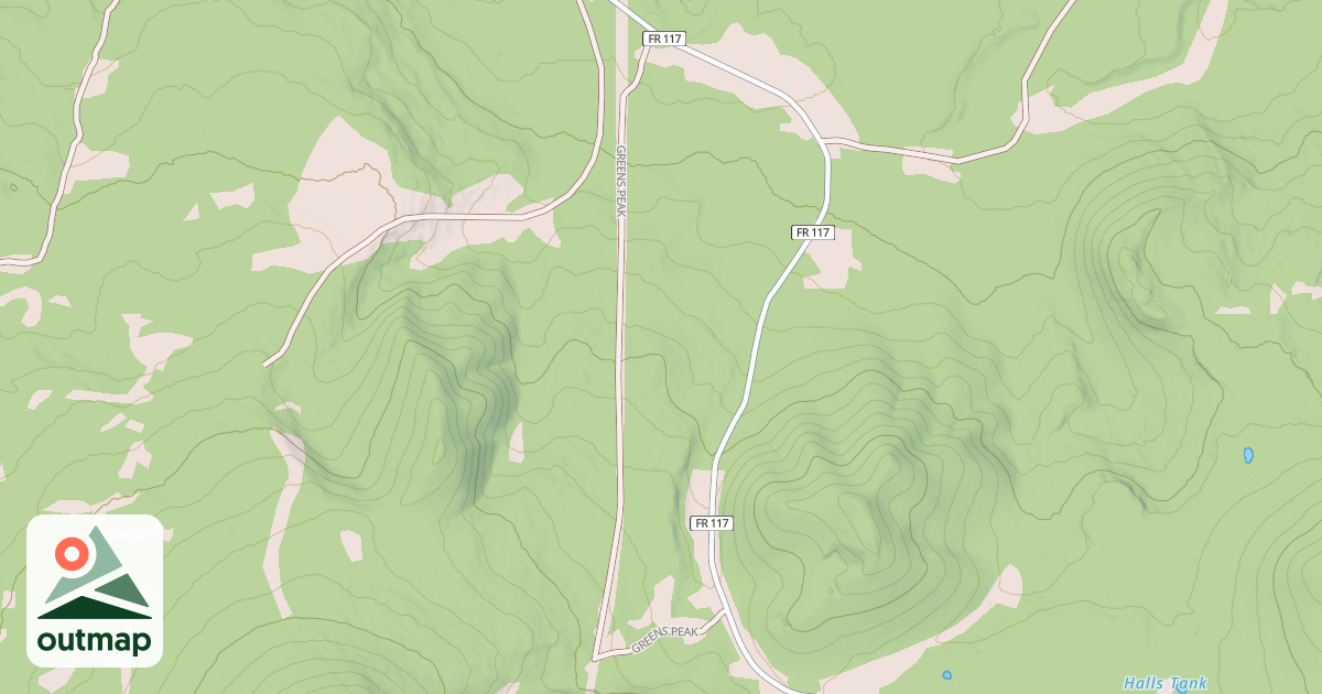 Map of GREENS PEAK
