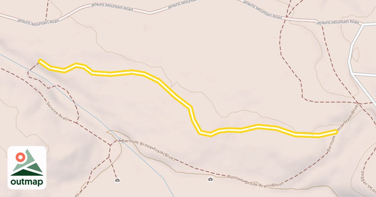 Map of Barnum Brook Trail (Blue)