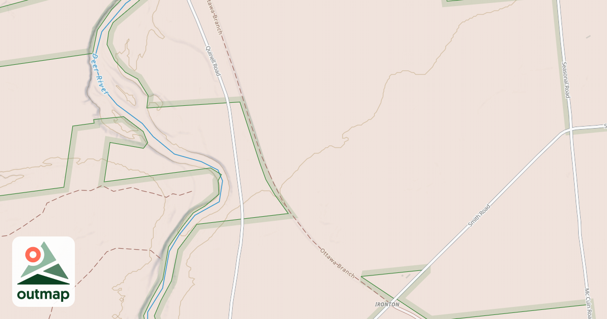 Map of Railroad Bed Access Trail
