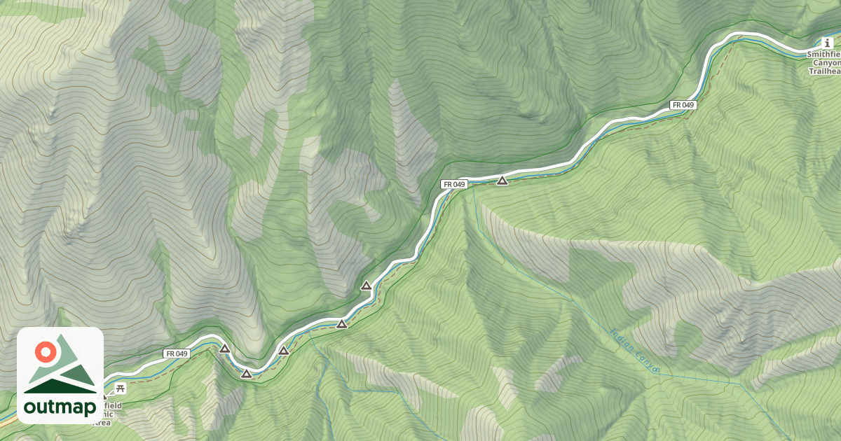 Map of SMITHFIELD CANYON