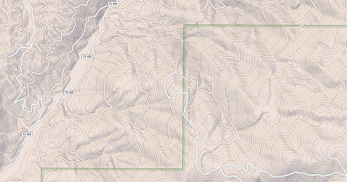Map preview of CLEAR EAST MTN SPUR