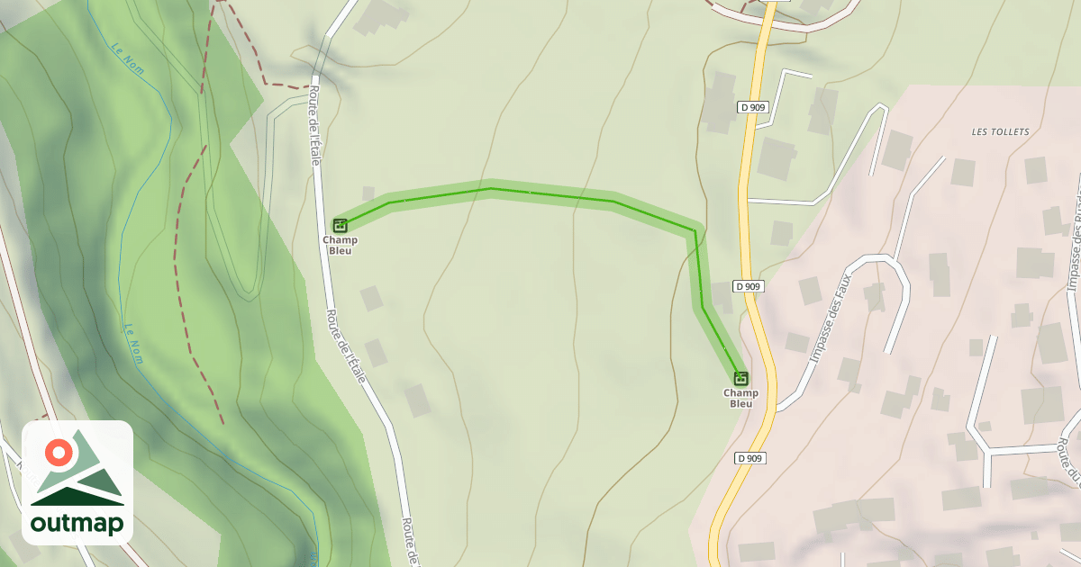 Map of Le Champ Bleu