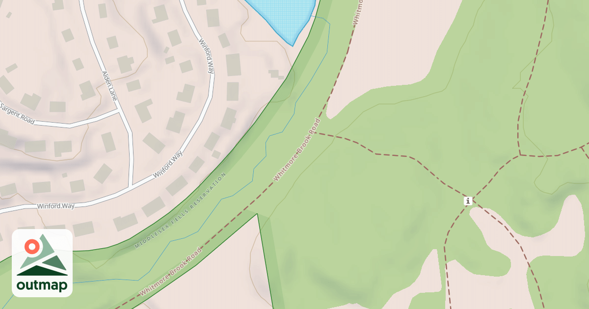 Map of Cross Fells Trail/Whitmore Brook Road