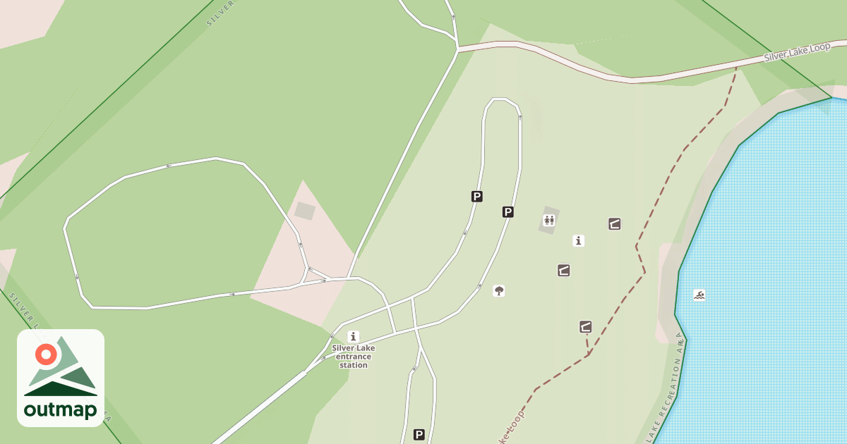 Map of SILVER LAKE MAIN PARKING LOT