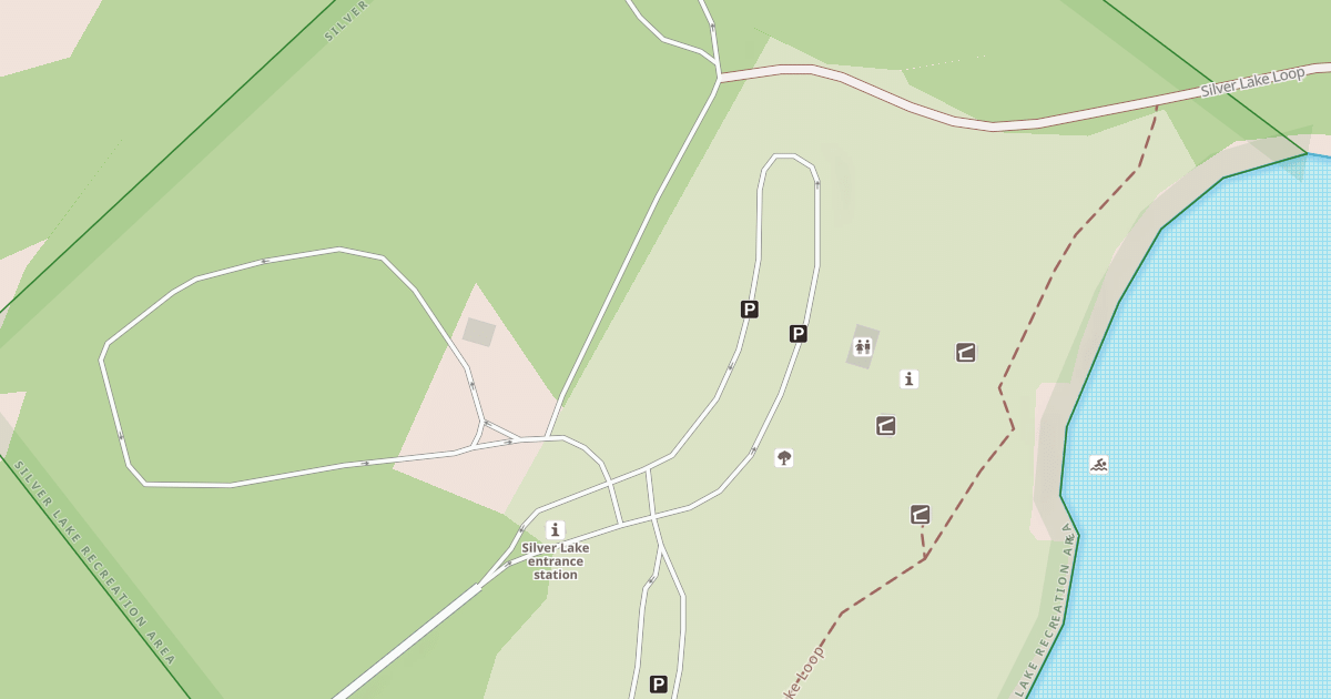 Map preview of SILVER LAKE MAIN PARKING LOT