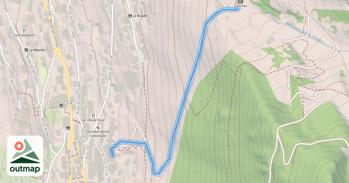 Map of La Combe