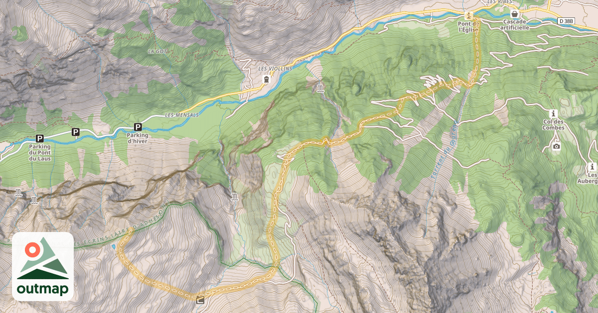 Map of Le Testasson — Freissinières