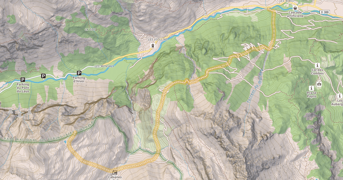 Map preview of Le Testasson — Freissinières