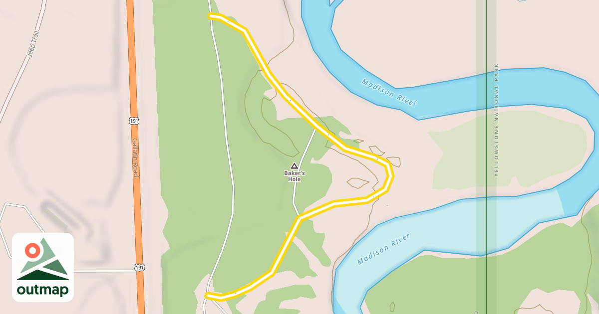 Map of Baker's Hole