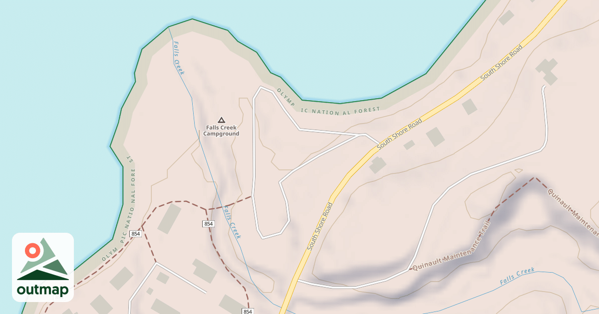 Map of FALLS CREEK CG